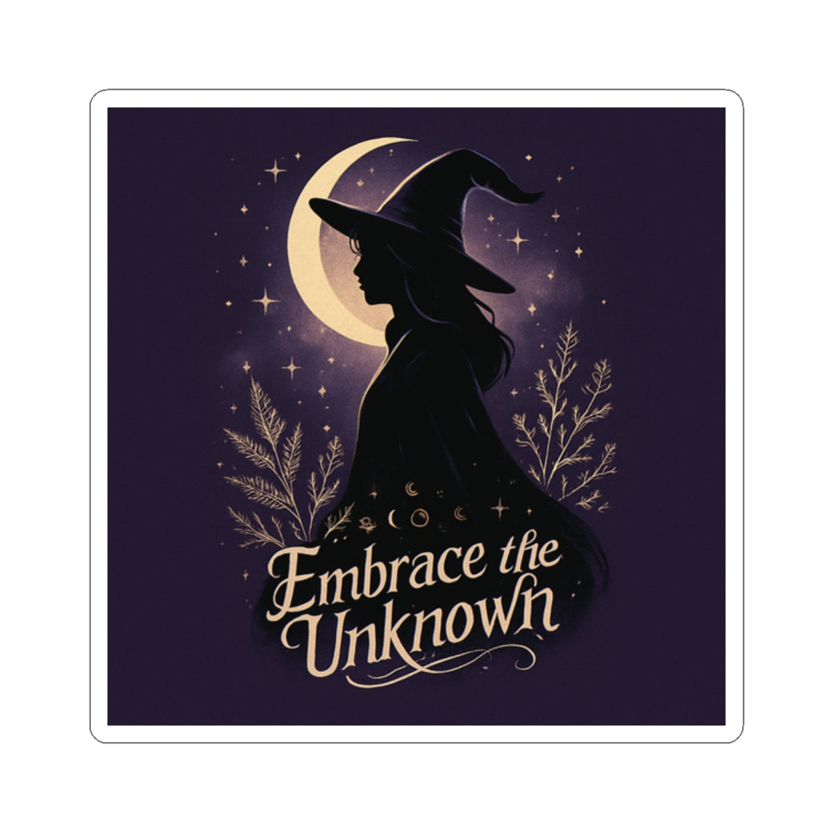 Witchy Kiss-Cut Stickers - Embrace the Unknown, Magical Decor, Laptop Stickers, Witch Aesthetic, Spellbound Gifts