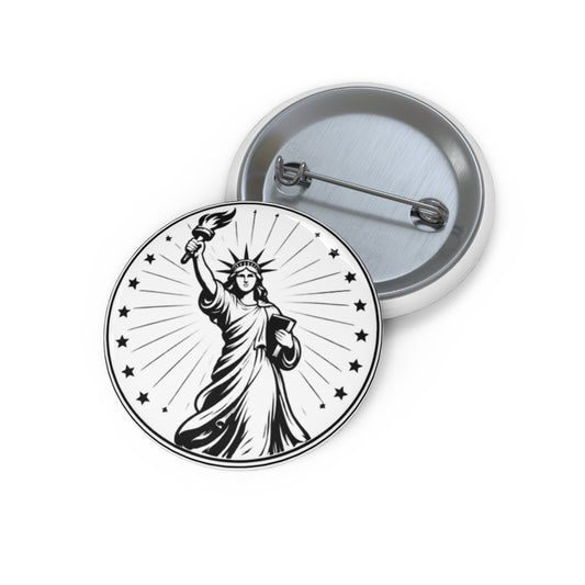 Statue of Liberty Protest Pin Button