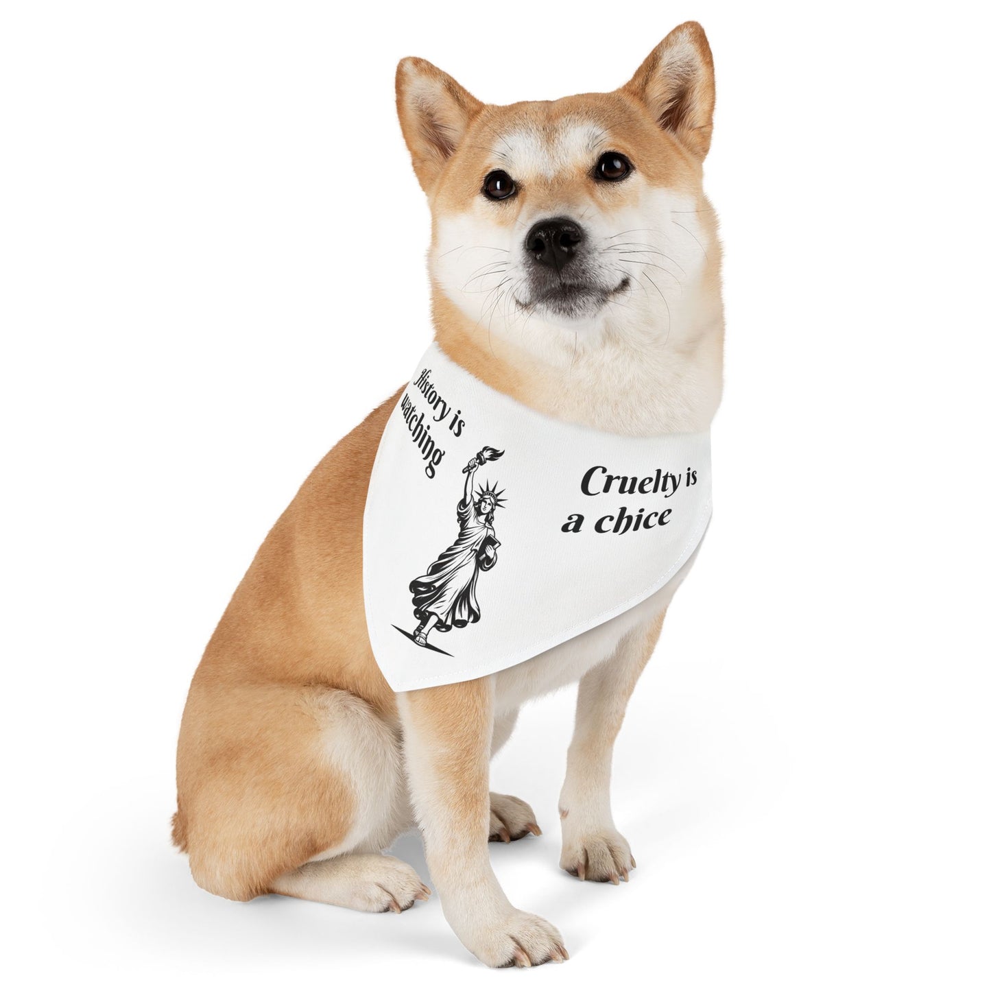Statue of Liberty Protest Pet Bandana - history is watching - matching set