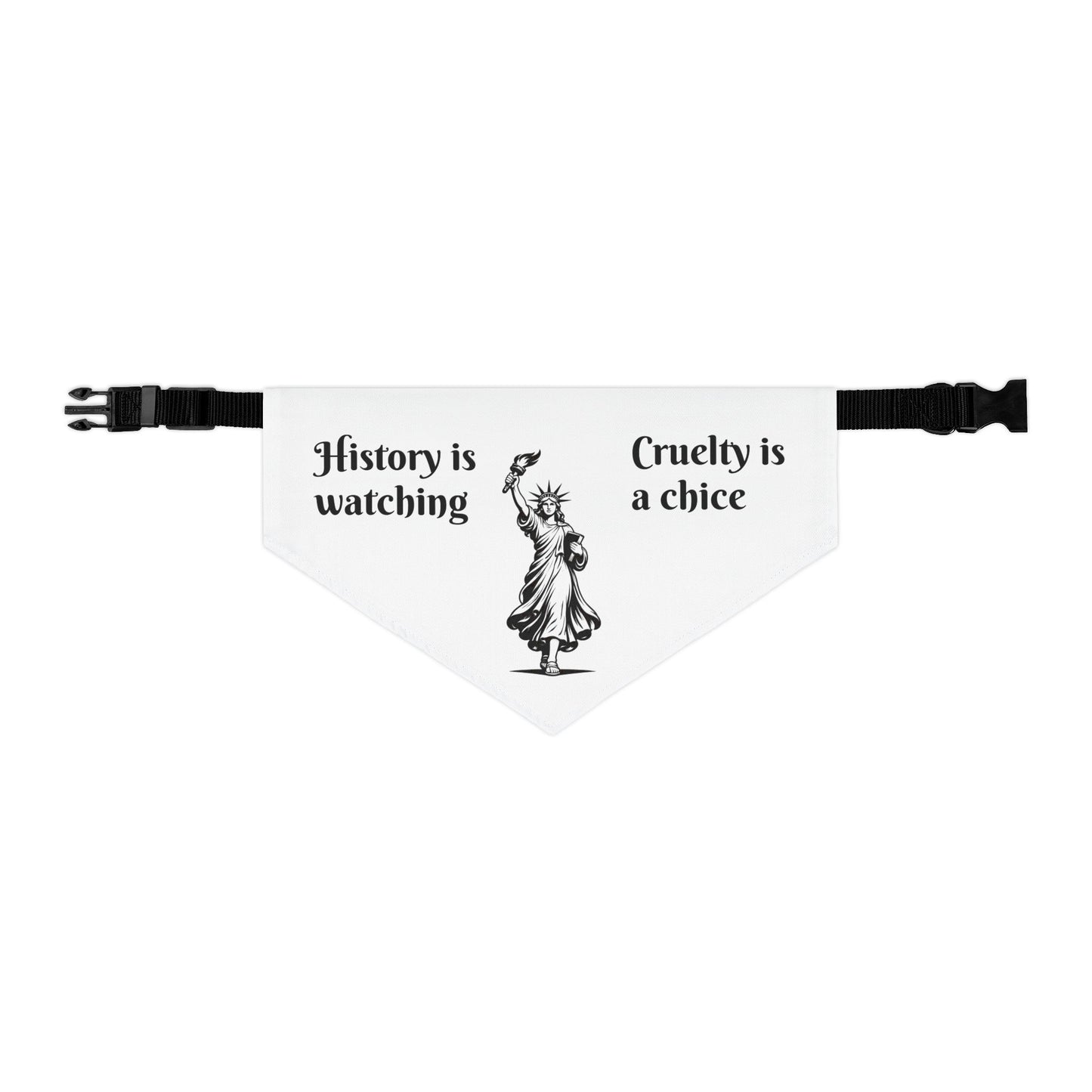 Statue of Liberty Protest Pet Bandana - history is watching - matching set