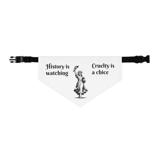 Statue of Liberty Protest Pet Bandana - history is watching - matching set