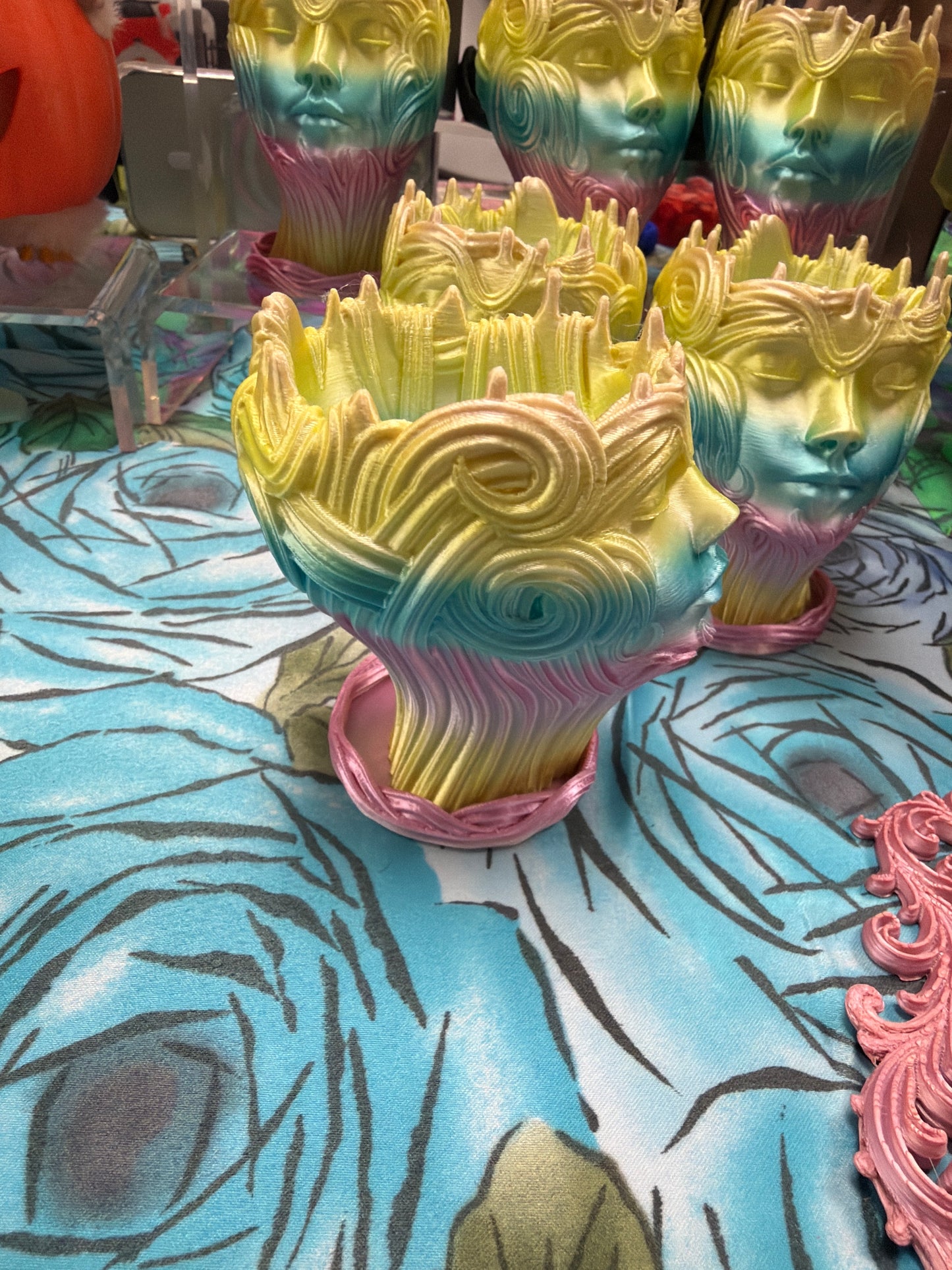 The Women’s Head Mini Succulent Planter - Rainbow