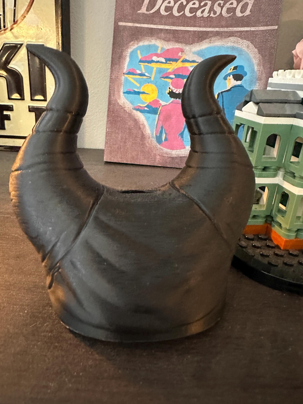 Horned Dark Queen Costume Cover for 3.5” Collectible Vinyl Figures — Halloween Bag Charm